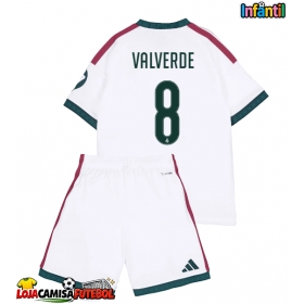 Camisa de Futebol Real Madrid Federico Valverde #8 Equipamento Principal Infantil 2026-27 Manga Curta (+ Calças curtas)